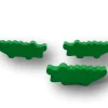 Pion crocodile vert en bois