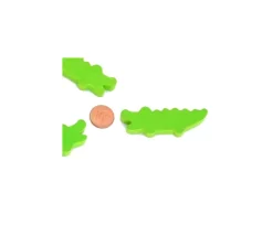 Pion crocodile vert en bois