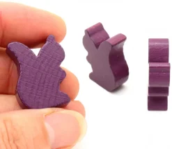 Pion écureuil en bois coloré pour jeu de 25 x 19 x 8 mm à l'unité