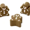 Pion de jeu bonhomme pain d'épice en bois 18 x 16 x 8 mm