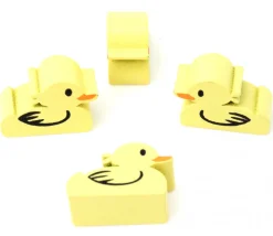 Pion de jeu canard jaune en bois 15 x 22 x 10 mm