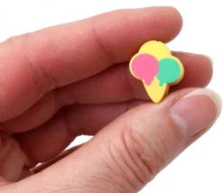 Pion de jeu cornet de glace en bois 18 x 16 x 10 mm