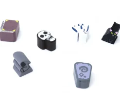 Pion de jeu crane tête de mort en bois 16 x 11 x 5mm