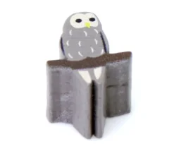 Pion de jeu hibou chouette en bois 15 x 12 x 10 mm