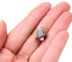 Pion de jeu hibou chouette en bois 15 x 12 x 10 mm
