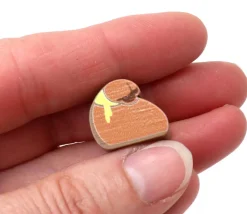 Pion de jeu sac bourse en bois 16 x 18 x 10 mm