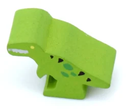 Pion dinosaure T-rex vert bois 20 x 12 x 10 mm à l'unité