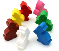 Pion en bois lapin blanc 22 x 31 x 8 mm animal pour jeu