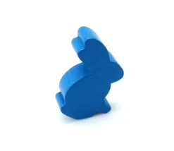 Pion en bois lapin bleu 22 x 31 x 8 mm animal pour jeu