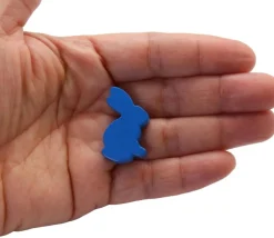 Pion en bois lapin bleu 22 x 31 x 8 mm animal pour jeu