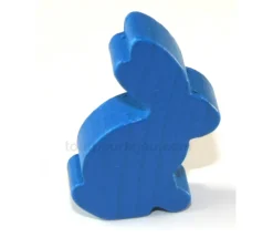 Pion en bois lapin bleu 22 x 31 x 8 mm animal pour jeu