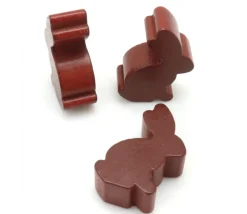 Pion en bois lapin marron animal 17 x 29 X 8 mm