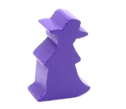 Pion en bois sorcière magicien violet 20 x 30 x 10 mm