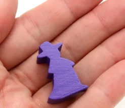 Pion en bois sorcière magicien violet 20 x 30 x 10 mm