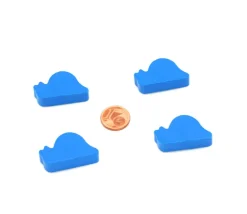 Pion escargot bleu bois 30 x17 x 8 mm