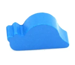 Pion escargot bleu bois 30 x17 x 8 mm