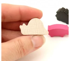 Pion escargot bois naturel 30 x17 x 8 mm