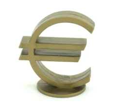 Pion euro doré 25 x 39 mm