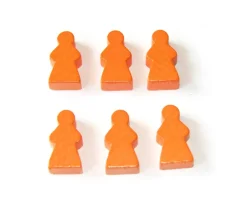 Pion fille meeple en bois personnage joueur 13 x 23 X 8 mm femme à l'unité