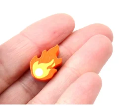 Pion flamme boule de feu pour jeu 19 x 13 x 5 mm