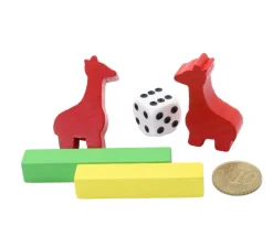 Pion Girafe rouge en bois 41 x 28 x 10 mm