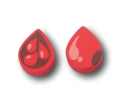 Pion Goutte de Sang en bois 15 x 13 x 5 mm