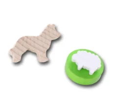 Pion loup / chien bois 34 x 25 x 8 mm