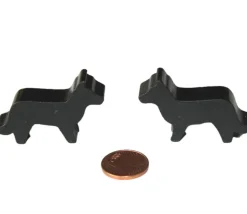 Pion Loup noir en bois pour jeu