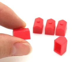 Pion maison rouge plastique 12 x 8 x 9 mm