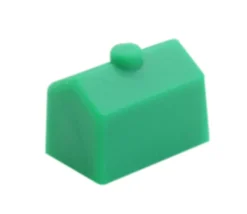 Pion maison verte plastique 12 x 8 x 9 mm