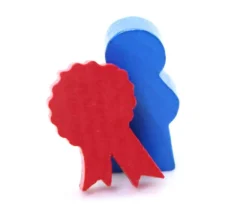 Pion médaille en bois 20 x 15 X 5 mm