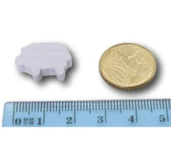 Pion mini mouton blanc en bois 19 x 11 x 8 mm