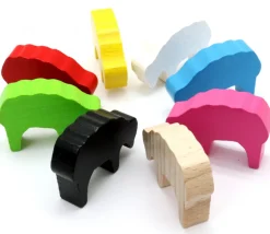 Pion mouton blanc 40x28x10 mm en bois pour jeu de société