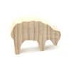Pion mouton naturel 40x28x10 mm en bois pour jeu de société
