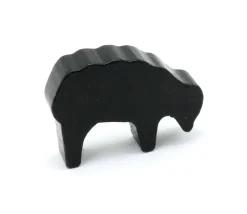 Pion mouton noir 40x28x10 mm en bois pour jeu de société