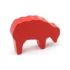 Pion mouton rouge 40x28x10 mm en bois pour jeu de société
