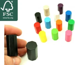 Pion octogone 15 x 30 mm en bois pour jeu à l'unité