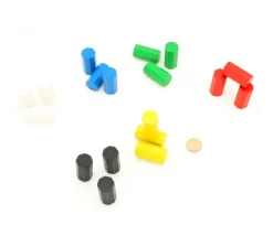 Pion octogone 15 x 30 mm en bois pour jeu à l'unité