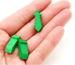 Pion épée en bois vert 24 x 8 X 8 mm arme