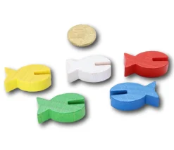 Pion poisson en bois marqueur 28 x 15 x 9 mm (Icecool)