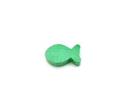 Pion poisson vert en bois 24 x 13 x 8 mm pour jeu