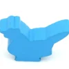 Pion poule bleue claire en bois 30 x 19 x 8 mm