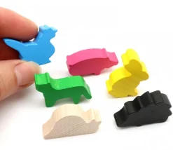 Pion poule bleue claire en bois 30 x 19 x 8 mm