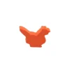 Pion poule orange en bois
