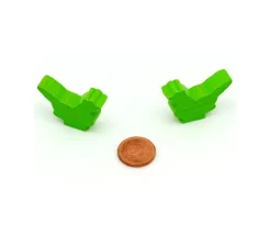 Pion poule verte claire en bois 30x19x8 mm