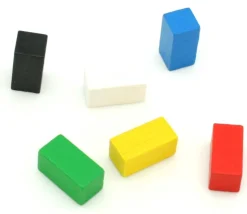 Pion rectangle 10x10x20 mm en bois pour jeu à l'unité