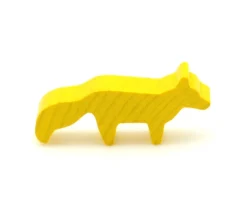 Pion renard jaune en bois 45 x 20 x 8 mm