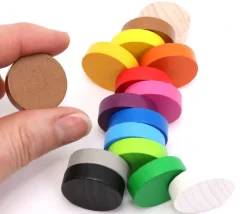 Pion rond 3.1 cm pour jeu - jeton en bois 31 x 8 mm à l'unité