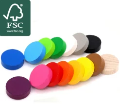 Pion rond 3.1 cm pour jeu - jeton en bois 31 x 8 mm à l'unité