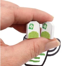 Pion sachet de Thé en bois 16 x 13 x 5 mm